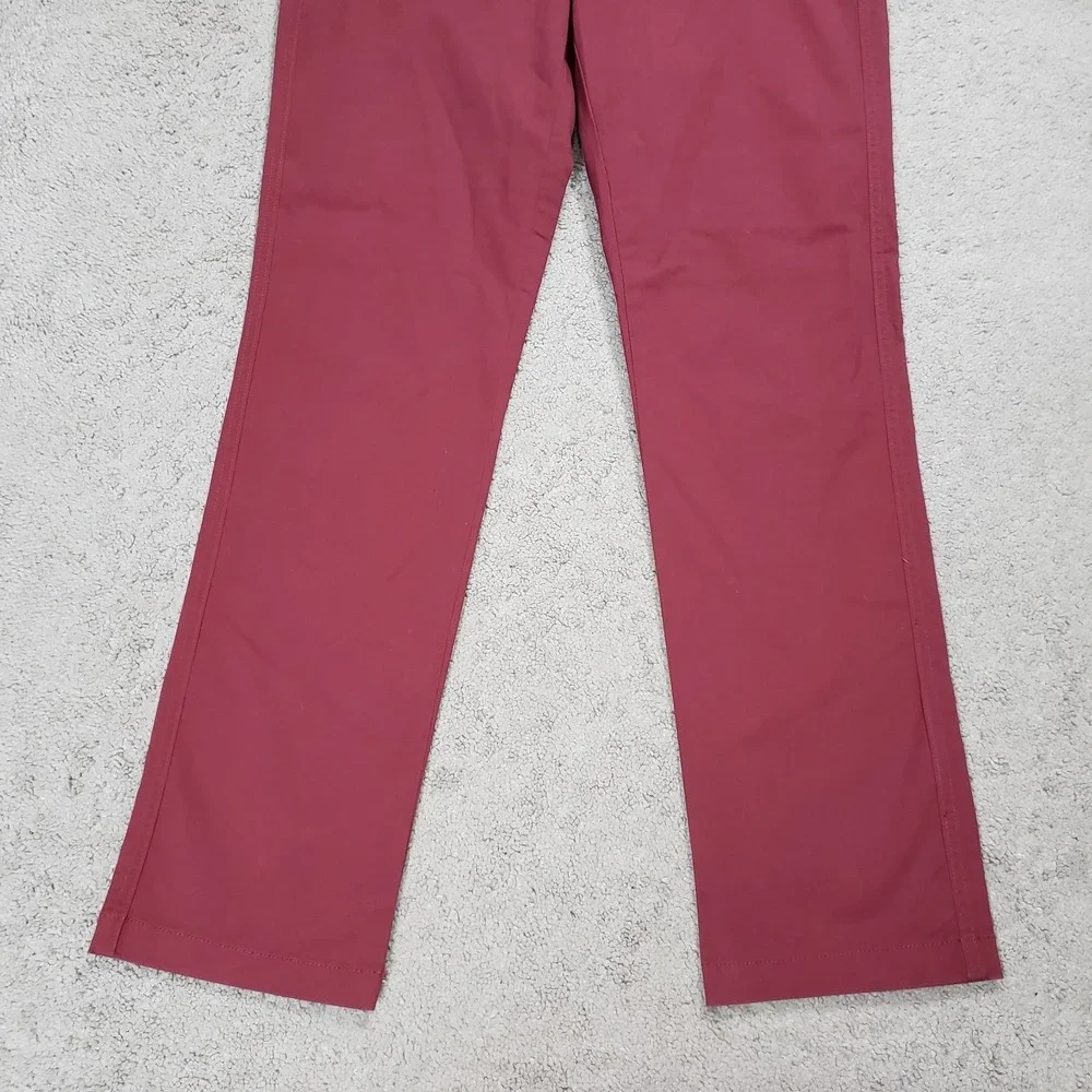 Men's Cremieux Comfort Stretch Slim Fit Flat Front Chino Pants 32x30.5 Red NEW